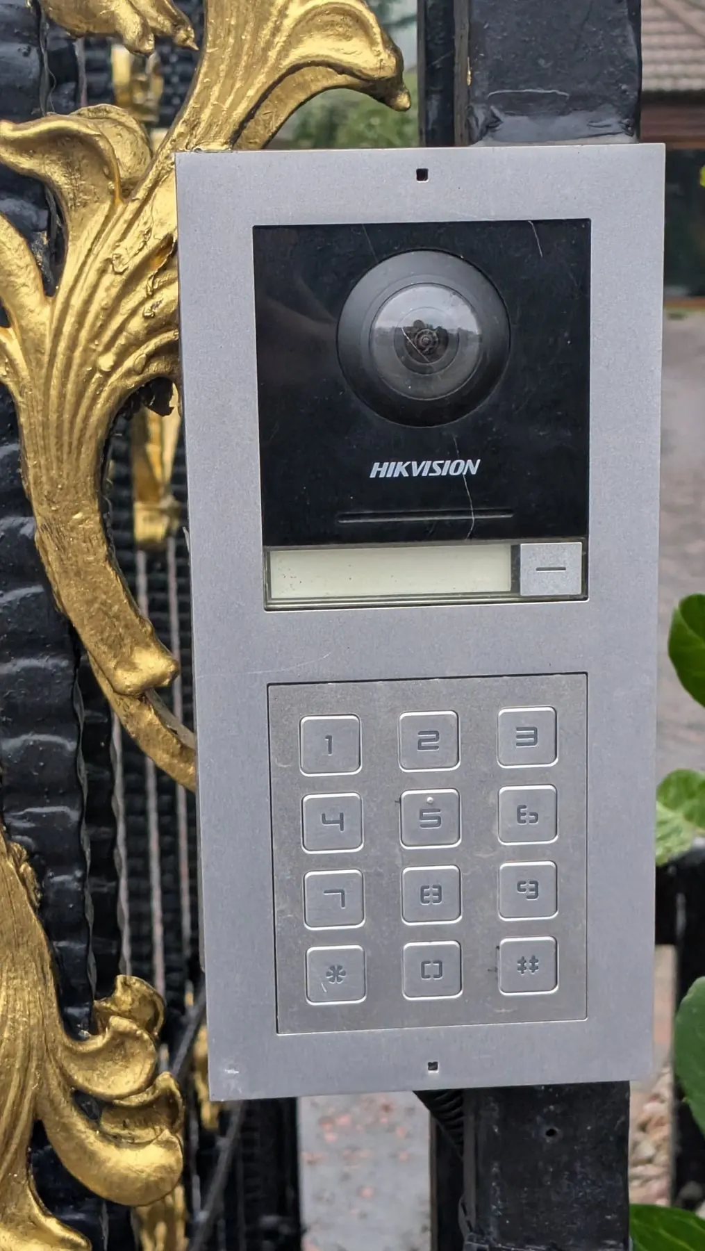 Centum Hikvision keypad access control close up before access control upgrade.