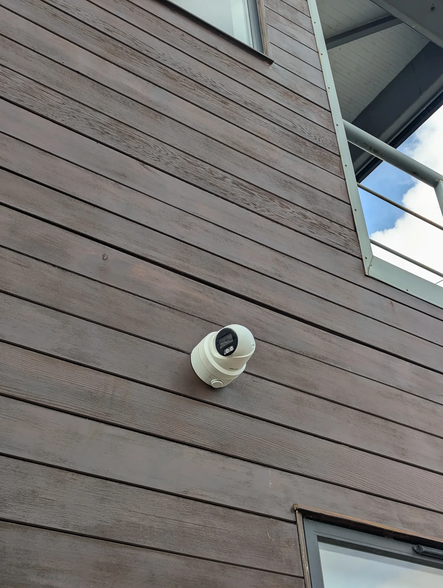 Hikvision commercial CCTV camera installed for business security coverage in Belfast and Newtownabbey.